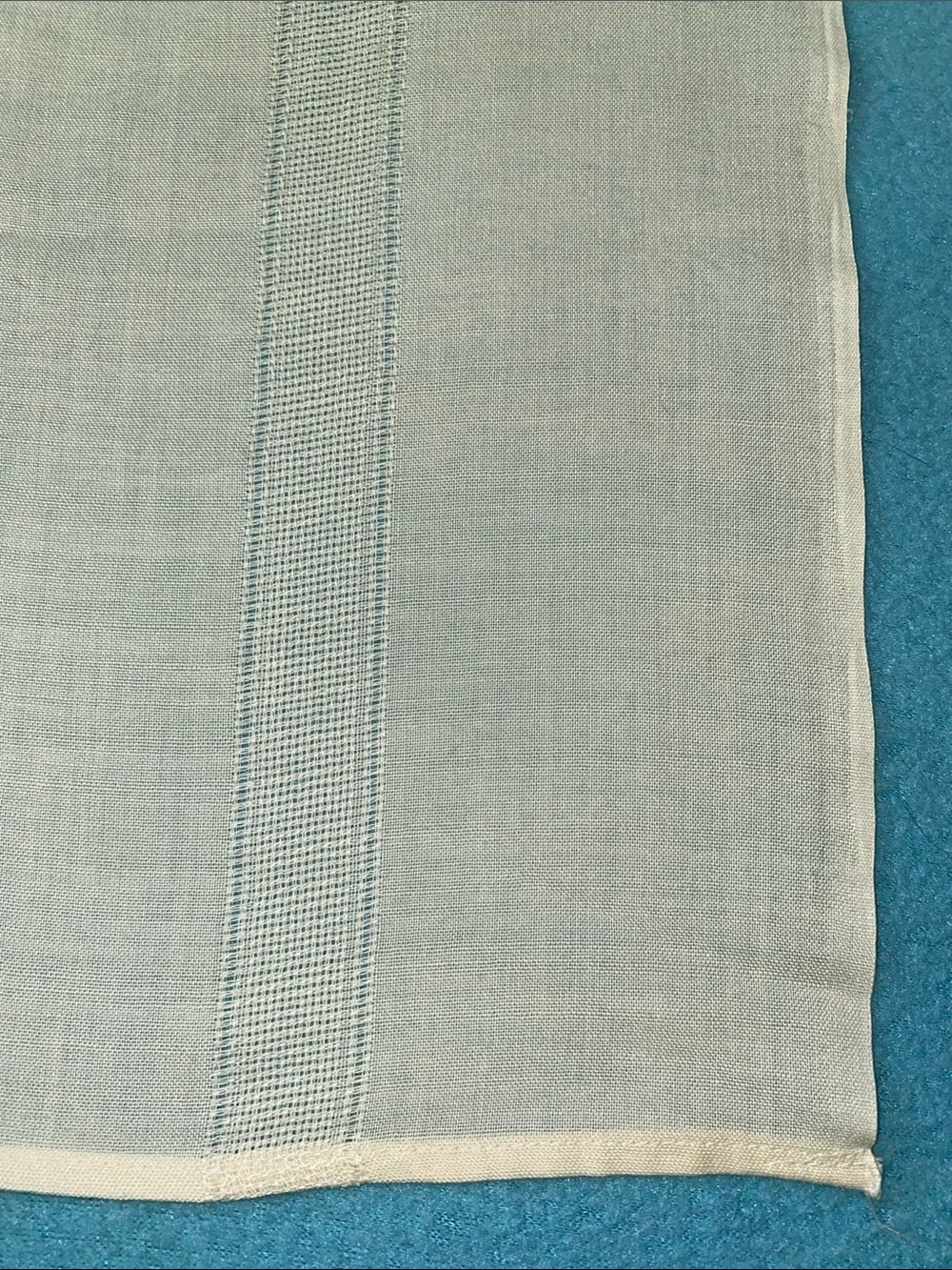 Vintage MCM table cloth cotton elegant pattern creamy white - Unbranded no tags